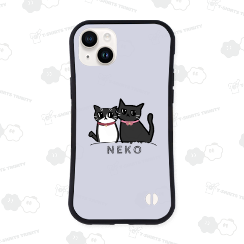 ハチワレ&黒猫【文字あり】