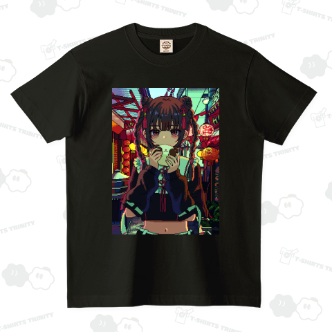 中華街ガール オーガニックコットンTシャツ(5.3オンス)