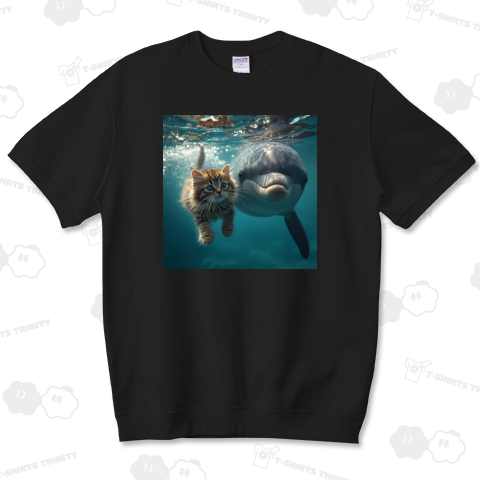 イルカとこにゃんこの競泳