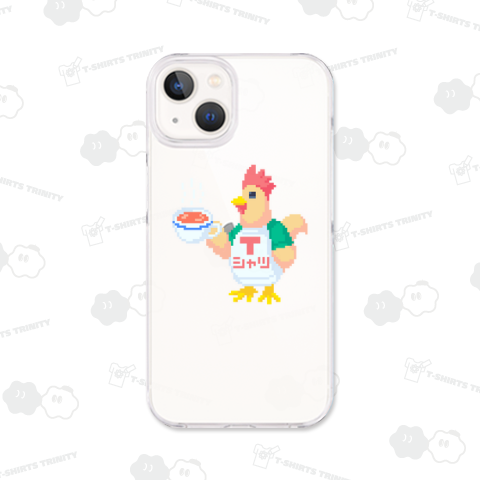 Tシャツ鶏にtea(ドット絵)