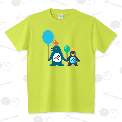 ペンギンのペさんとオレンジひよこwithロボ【ドット絵】