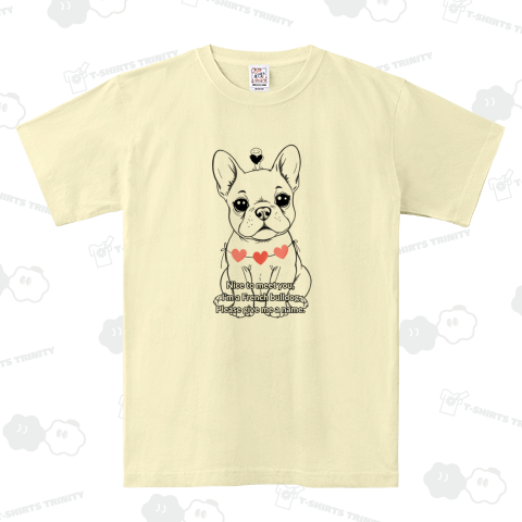 【ドッグシリーズ】「はじめまして、フレンチブルドッグです。」Tシャツ