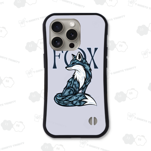 【アートなキツネ】青狐のクールなデザイン