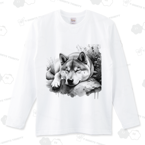 モノトーンのやすらぎ柴犬