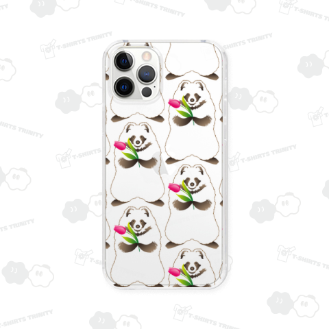 チューリップとたぬき