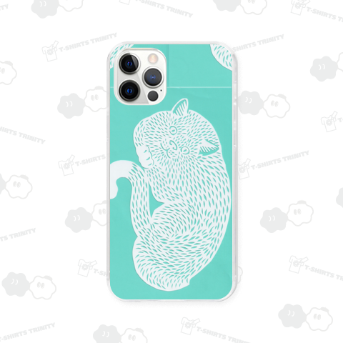 切り絵の猫(白)