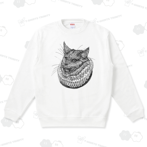 猫と襟(長毛猫)ペン画