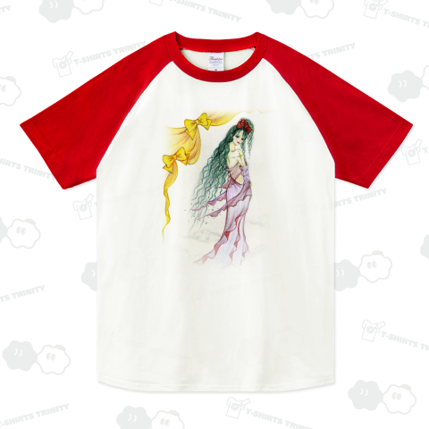 華の妖精 ラベンダー【個性的で珍しい女の子の手描きオリジナルイラストTシャツ】