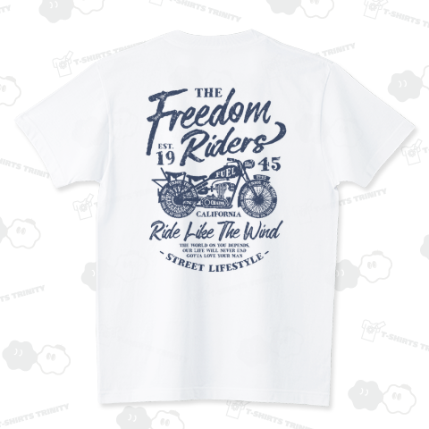 The_Freedom_Riders_BLUE(両面) スタンダードTシャツ(5.6オンス)
