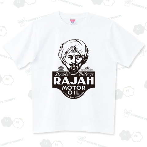 RAJAH MOTOR OIL_BLK ハイグレードTシャツ(6.2オンス)
