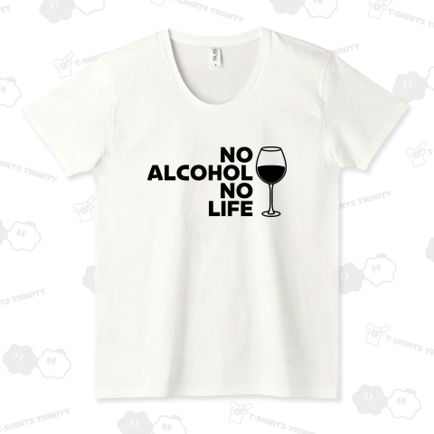 ノーアルコールノーライフ ワインデザイン ワイングラス お酒 ドリンク ブラック