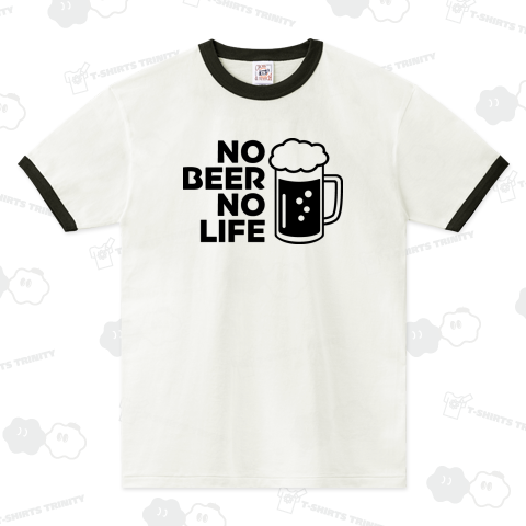 ノービールノーライフ ビールジョッキデザイン ビアー お酒 ブラック