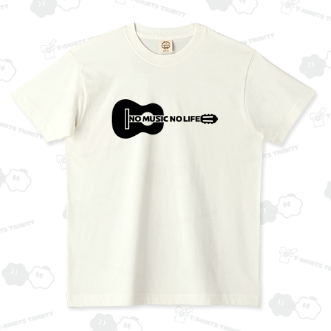 ノーミュージックノーライク クラシックギターデザイン ブラック