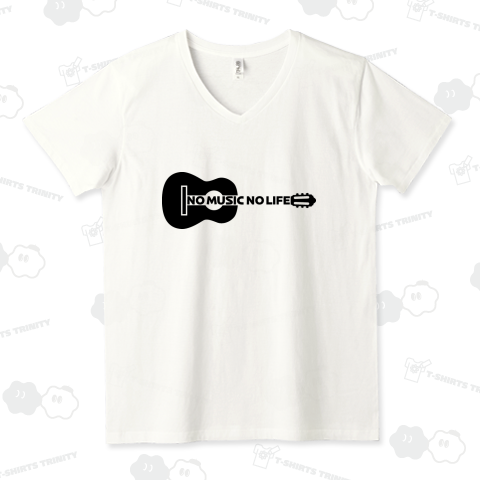 ノーミュージックノーライク クラシックギターデザイン ブラック