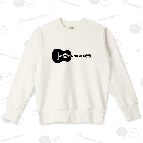 ノーミュージックノーライク クラシックギターデザイン ブラック