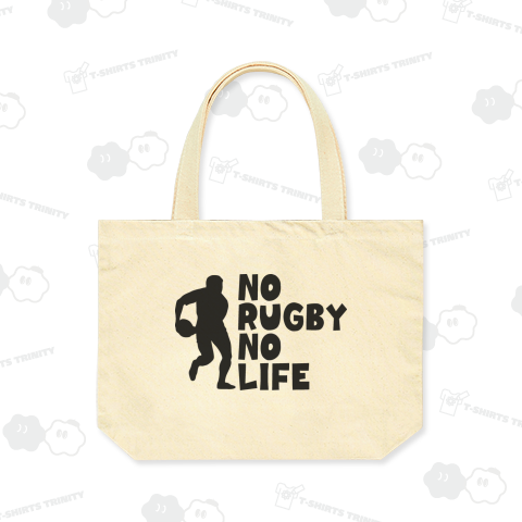 ノーラグビーノーライフ ラガーマンシルエットデザイン ブラック