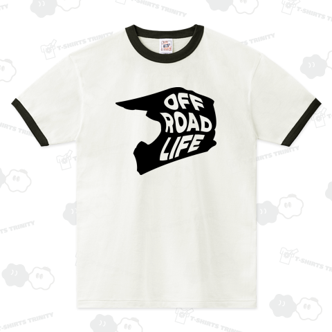 オフロードライフ オフロードヘルメットシルエットデザイン ブラック