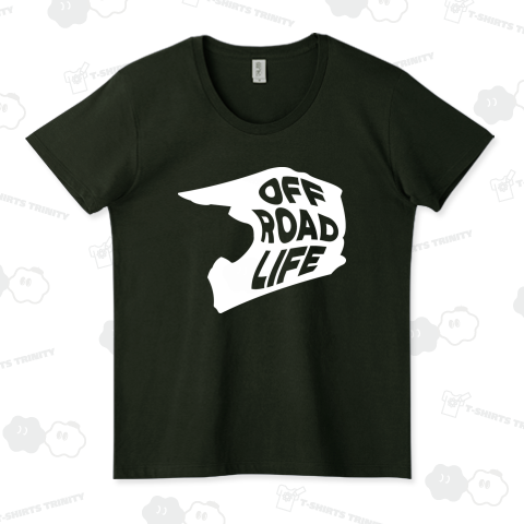 オフロードライフ オフロードヘルメットシルエットデザイン ホワイト