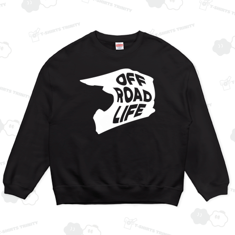 オフロードライフ オフロードヘルメットシルエットデザイン ホワイト