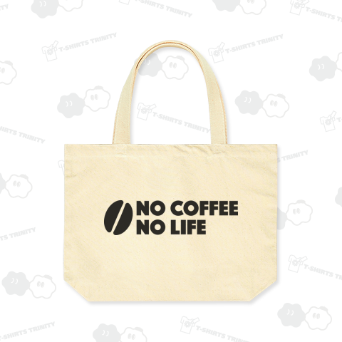 ノーコーヒーノーライフ 珈琲豆デザイン ブラック