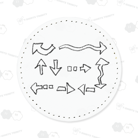 子供が黒のクレヨンで描いたかわいいへんてこな矢印 パート3