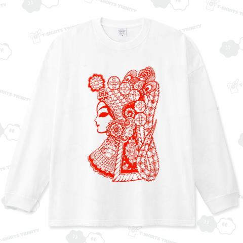 民族衣装の女性の横画