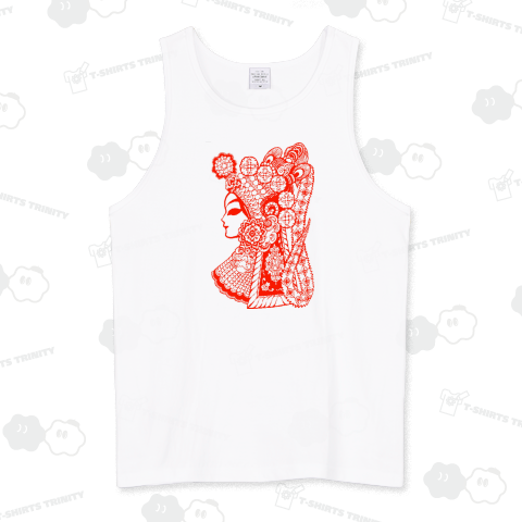 民族衣装の女性の横画