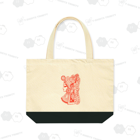 民族衣装の女性の横画