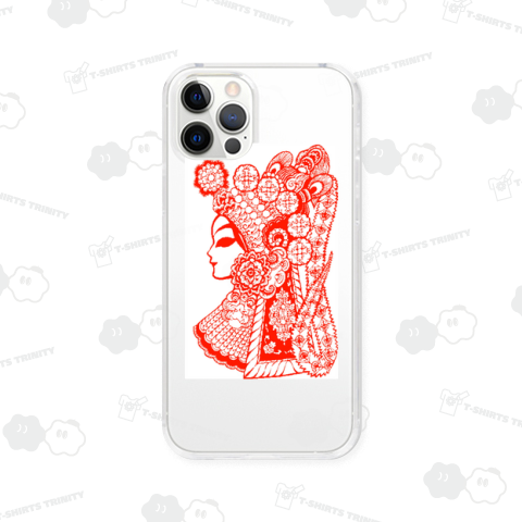 民族衣装の女性の横画