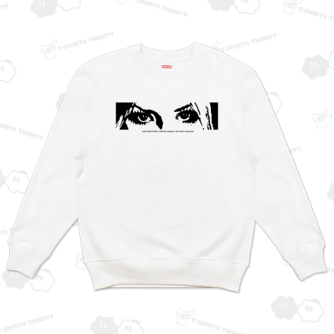 クールな女性の瞳のモノクロアート