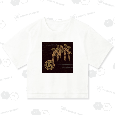 家紋と藤の花の和柄