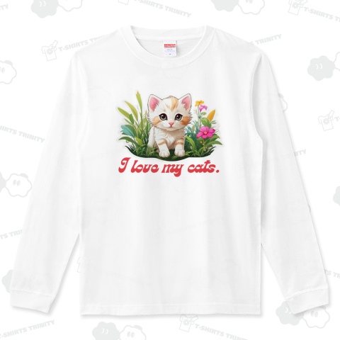 ねこちゃんイラスト I love my cats.