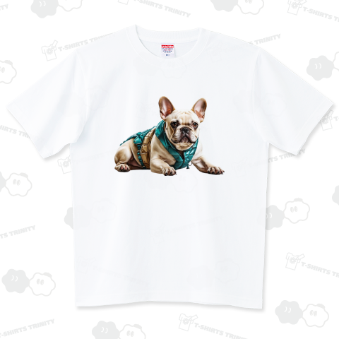 かっこいい服を着たフレンチブルドック