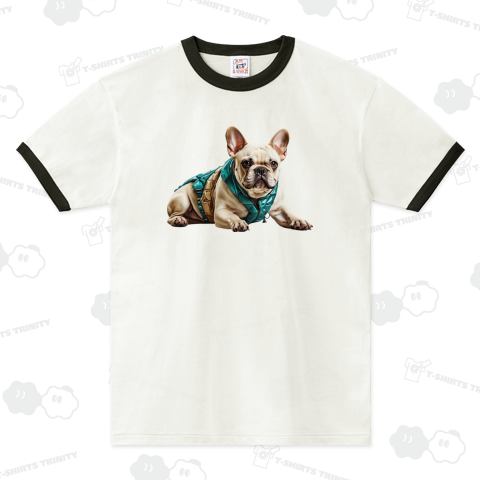 かっこいい服を着たフレンチブルドック