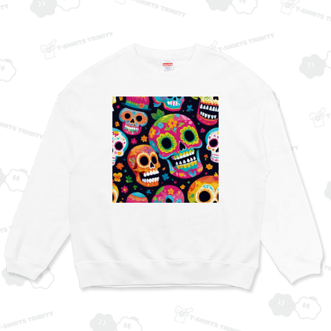 メキシコ伝統モチーフのカラフルスカル