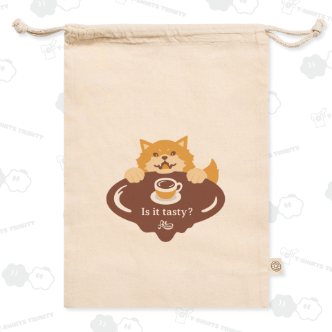 コーヒーの味が気になる柴犬