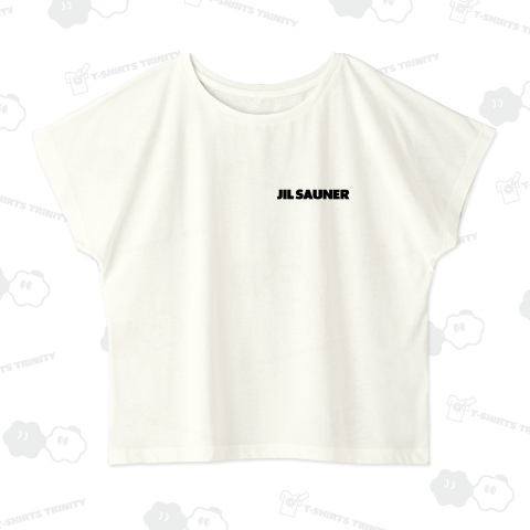 JIL SAUNER-ジルサウナー-左胸ワンポイント 黒ロゴ