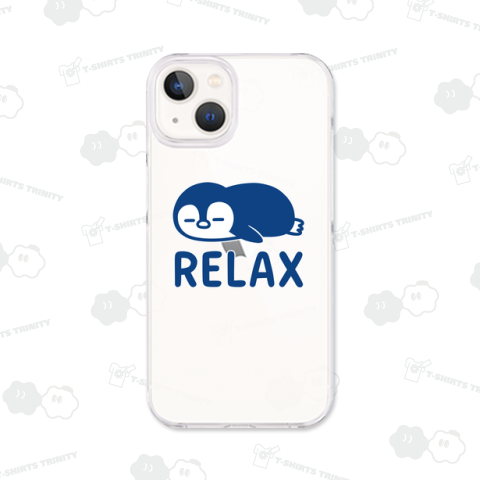 リラックスペンギン (青)