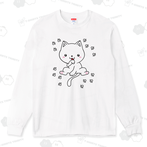 猫色なし足跡付き