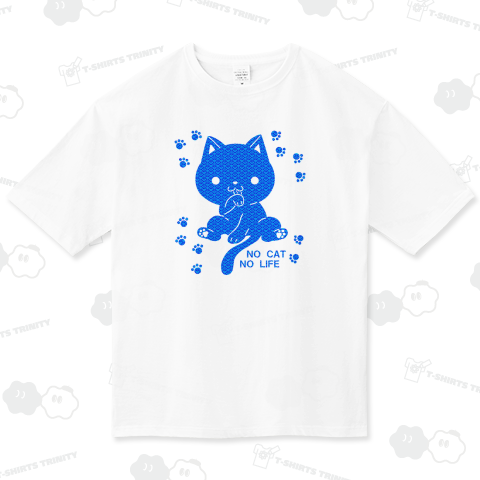 和柄・青海波・猫のシルエット風