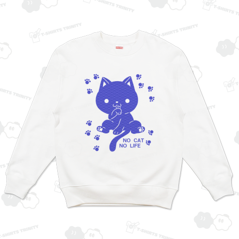 和柄の菱青海波・猫のシルエット風