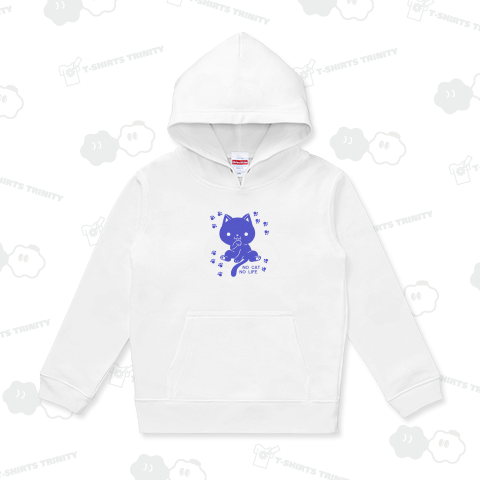 和柄の菱青海波・猫のシルエット風