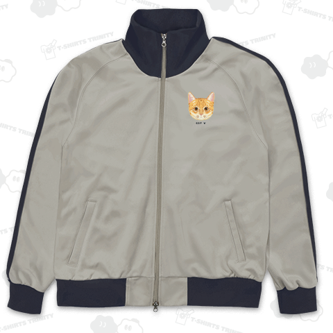 可愛い猫 刺繍ステッチ風 ちゃとら猫