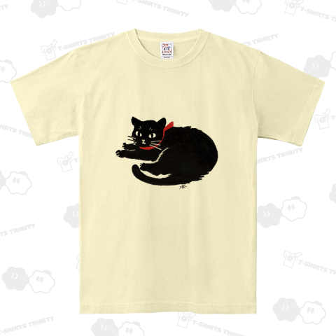 赤いリボンのクロネコ