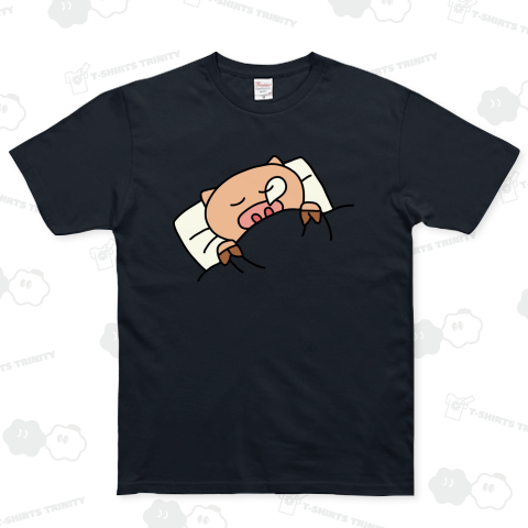 ふトンで寝る豚