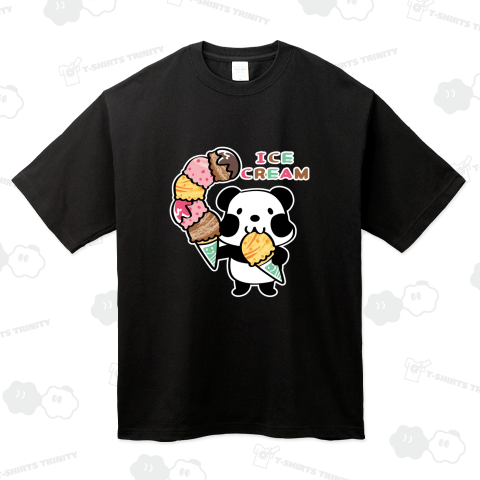 ズレぱんだちゃんのアイス大盛*A_ホワイトインク