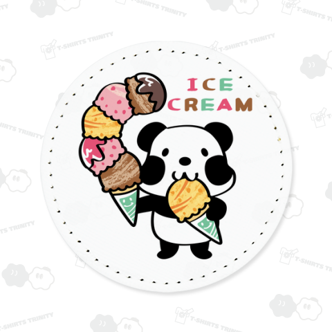 ズレぱんだちゃんのアイス大盛*A_ホワイトインク