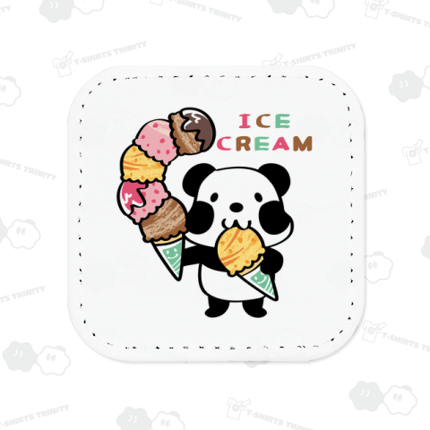 ズレぱんだちゃんのアイス大盛*A_ホワイトインク