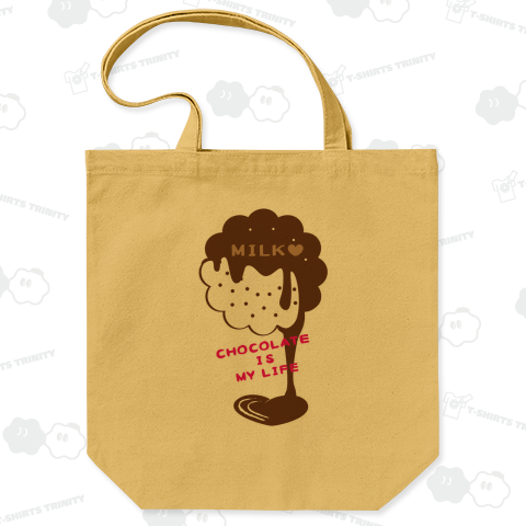 バックプリント CHOCOKATE IS MY LIFE *MILK丸形*B