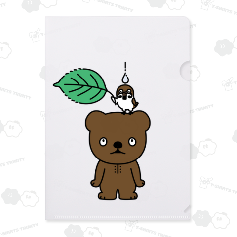 こぐまとスズメと雨のしずく